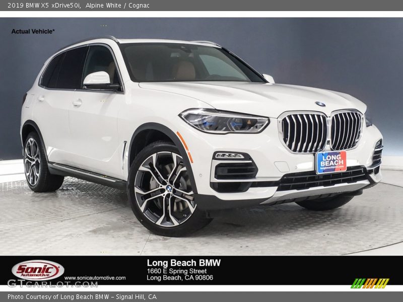 Alpine White / Cognac 2019 BMW X5 xDrive50i