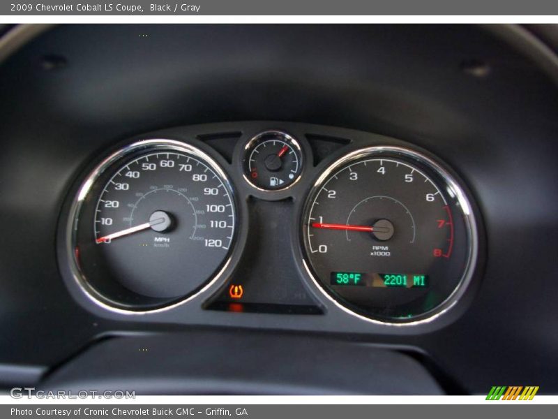 Black / Gray 2009 Chevrolet Cobalt LS Coupe