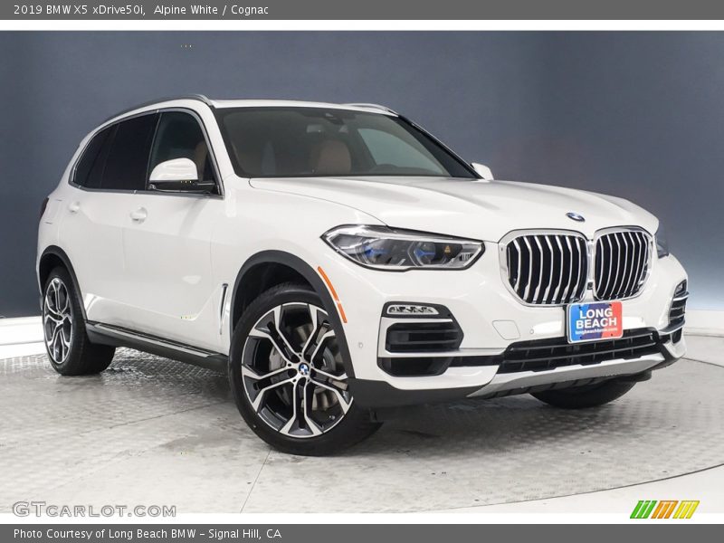 Alpine White / Cognac 2019 BMW X5 xDrive50i