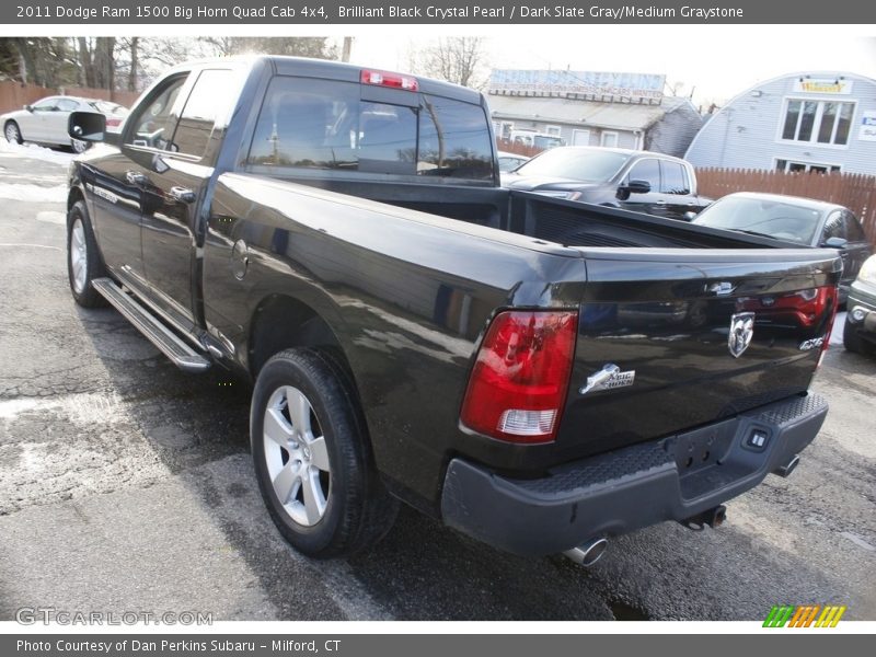 Brilliant Black Crystal Pearl / Dark Slate Gray/Medium Graystone 2011 Dodge Ram 1500 Big Horn Quad Cab 4x4