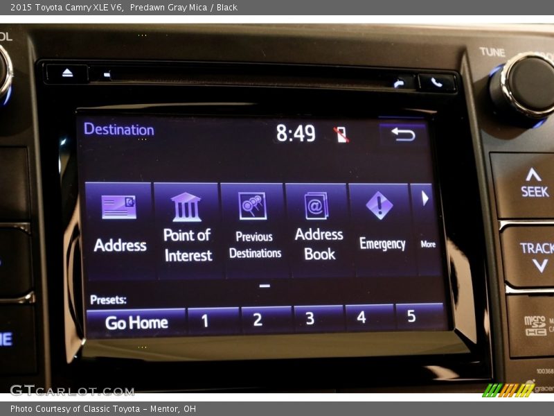 Predawn Gray Mica / Black 2015 Toyota Camry XLE V6