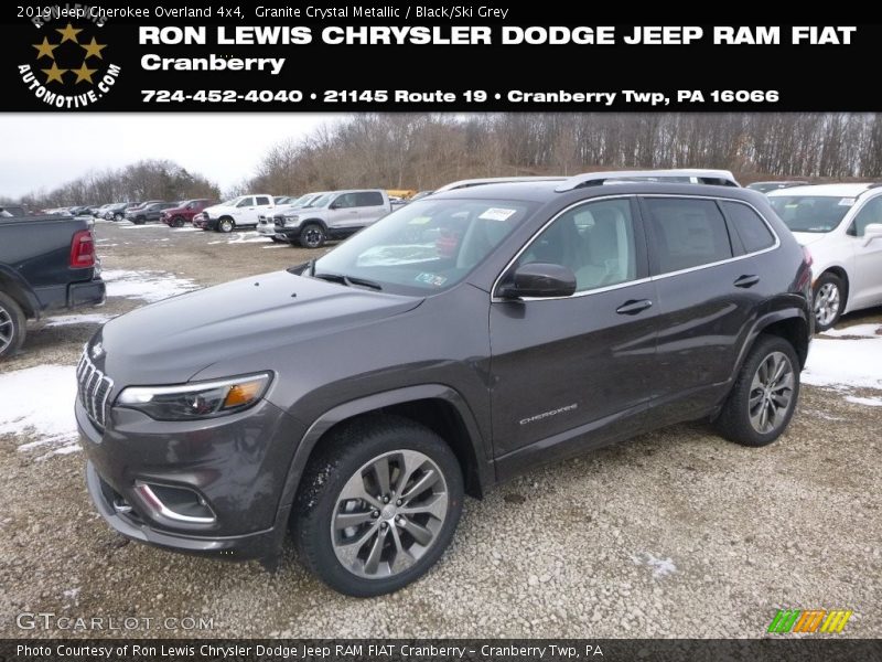 Granite Crystal Metallic / Black/Ski Grey 2019 Jeep Cherokee Overland 4x4