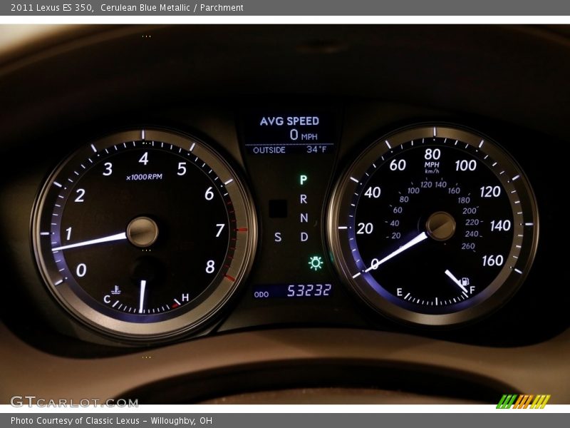 Cerulean Blue Metallic / Parchment 2011 Lexus ES 350