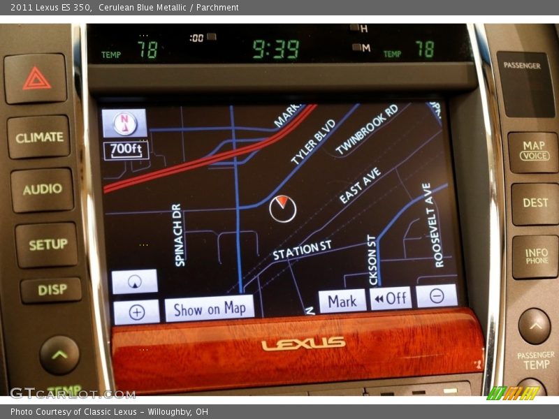 Cerulean Blue Metallic / Parchment 2011 Lexus ES 350