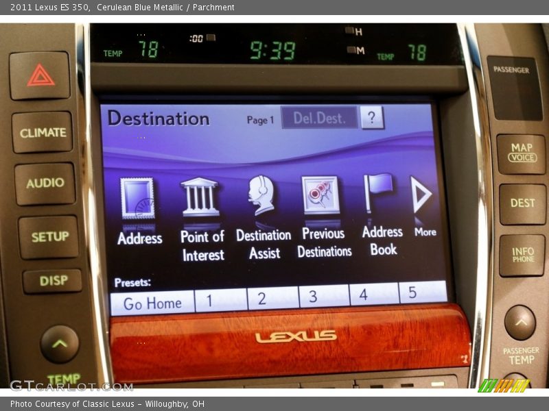 Cerulean Blue Metallic / Parchment 2011 Lexus ES 350