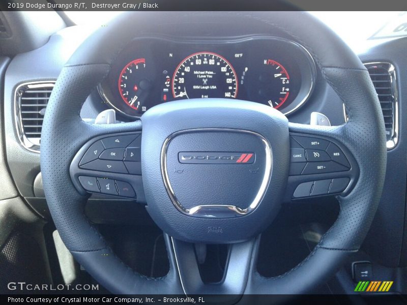 Destroyer Gray / Black 2019 Dodge Durango R/T