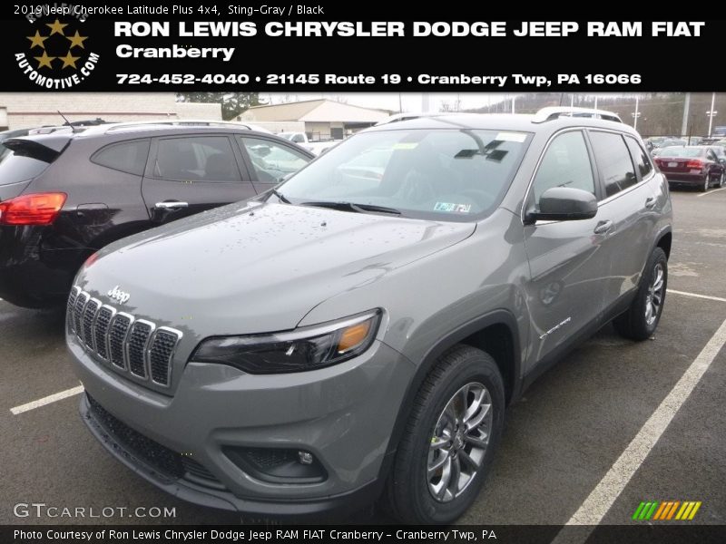 Sting-Gray / Black 2019 Jeep Cherokee Latitude Plus 4x4