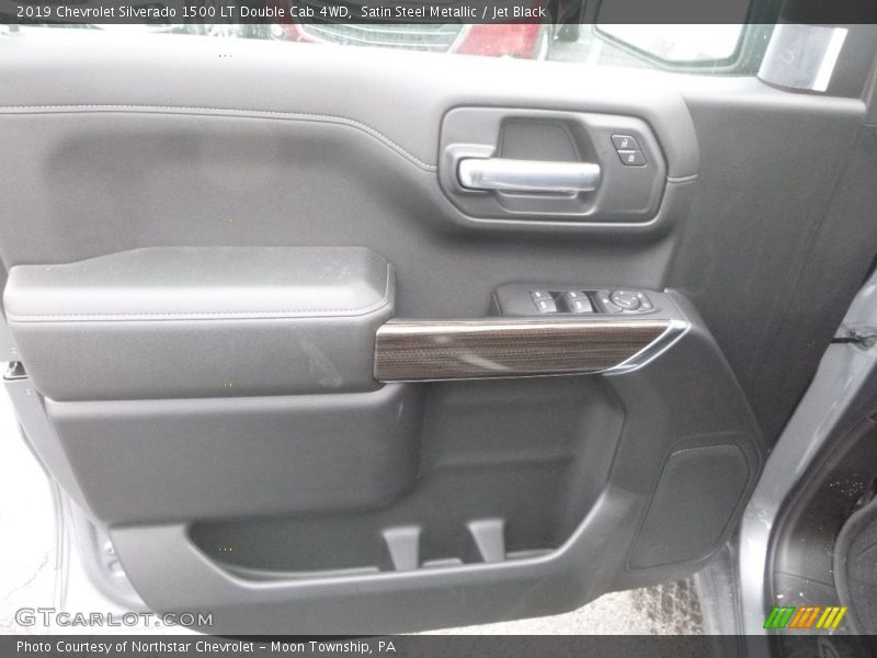 Satin Steel Metallic / Jet Black 2019 Chevrolet Silverado 1500 LT Double Cab 4WD