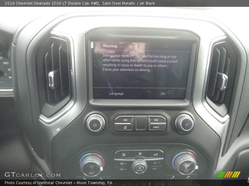 Satin Steel Metallic / Jet Black 2019 Chevrolet Silverado 1500 LT Double Cab 4WD