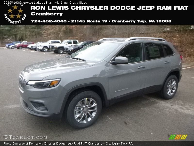 Sting-Gray / Black 2019 Jeep Cherokee Latitude Plus 4x4