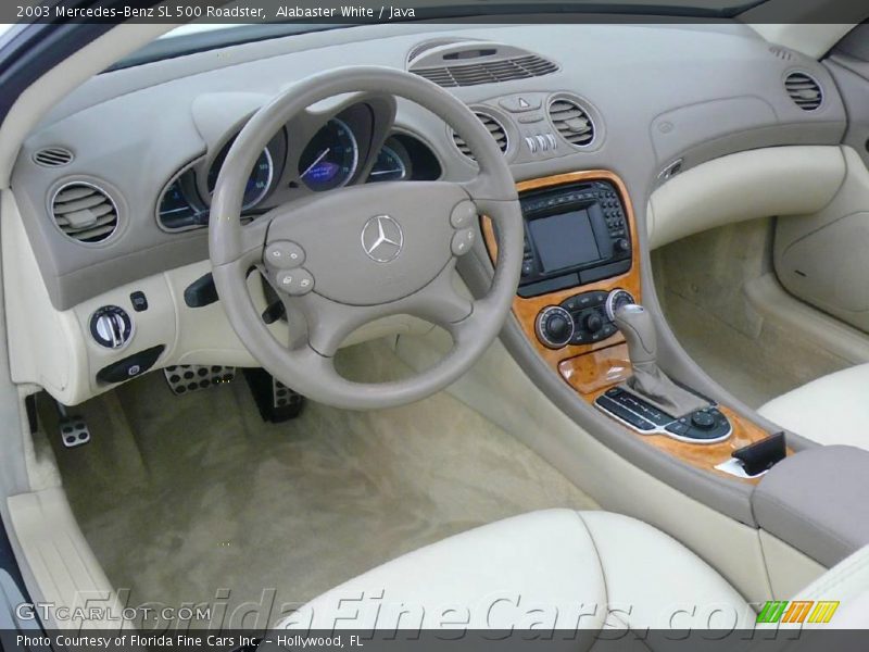Alabaster White / Java 2003 Mercedes-Benz SL 500 Roadster
