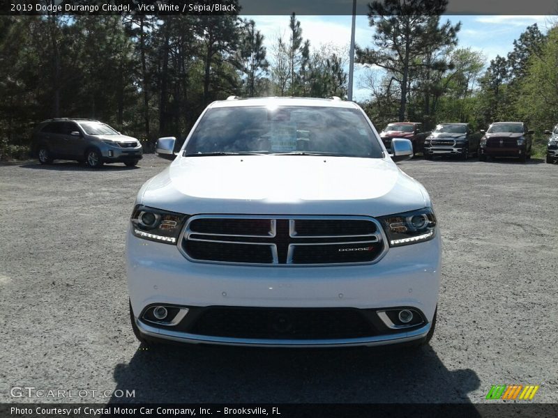 Vice White / Sepia/Black 2019 Dodge Durango Citadel