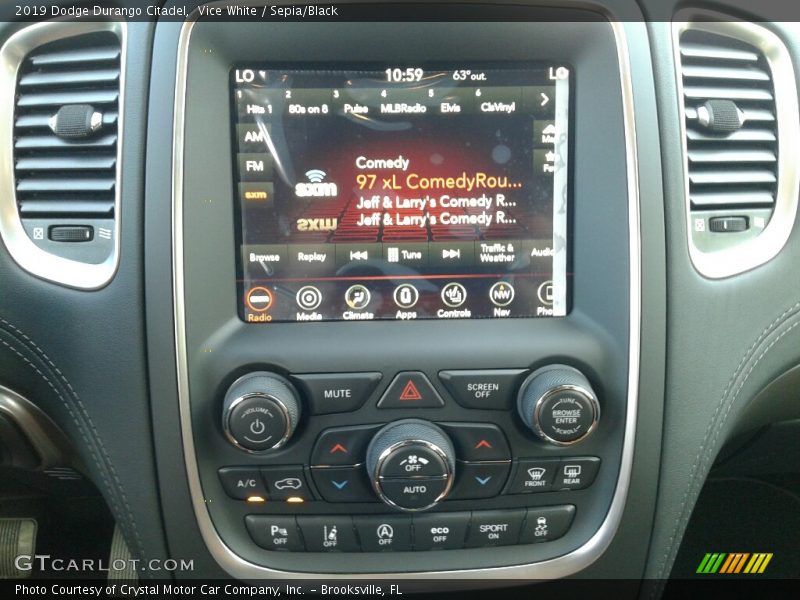 Vice White / Sepia/Black 2019 Dodge Durango Citadel