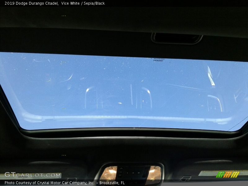 Vice White / Sepia/Black 2019 Dodge Durango Citadel