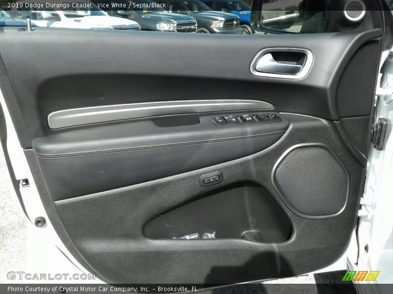 Vice White / Sepia/Black 2019 Dodge Durango Citadel