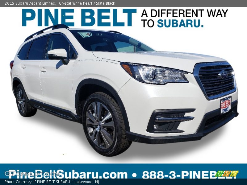 Crystal White Pearl / Slate Black 2019 Subaru Ascent Limited