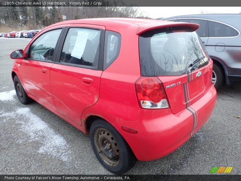 Victory Red / Gray 2005 Chevrolet Aveo LS Hatchback