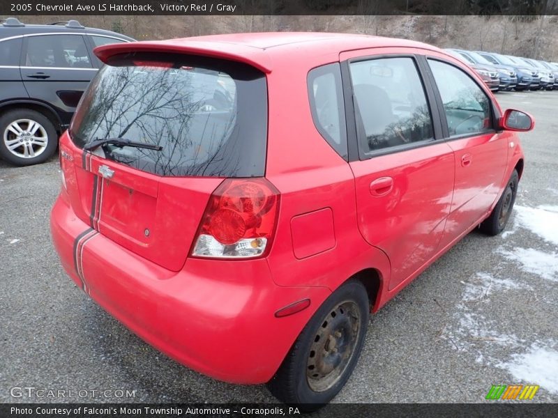 Victory Red / Gray 2005 Chevrolet Aveo LS Hatchback