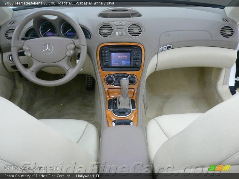 Alabaster White / Java 2003 Mercedes-Benz SL 500 Roadster