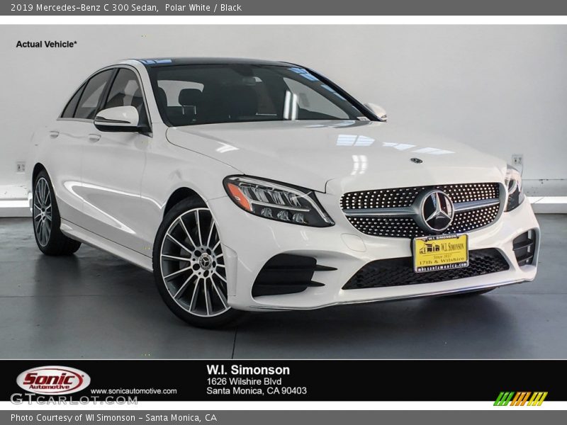 Polar White / Black 2019 Mercedes-Benz C 300 Sedan