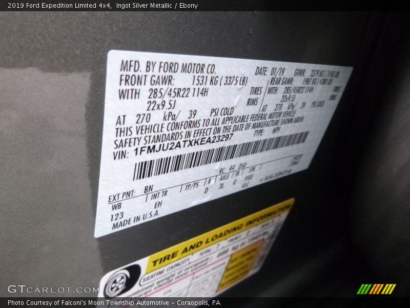 Ingot Silver Metallic / Ebony 2019 Ford Expedition Limited 4x4