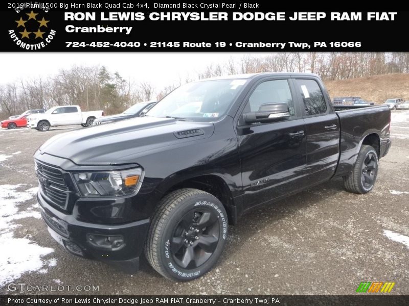 Diamond Black Crystal Pearl / Black 2019 Ram 1500 Big Horn Black Quad Cab 4x4