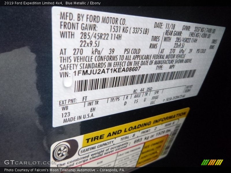 Blue Metallic / Ebony 2019 Ford Expedition Limited 4x4