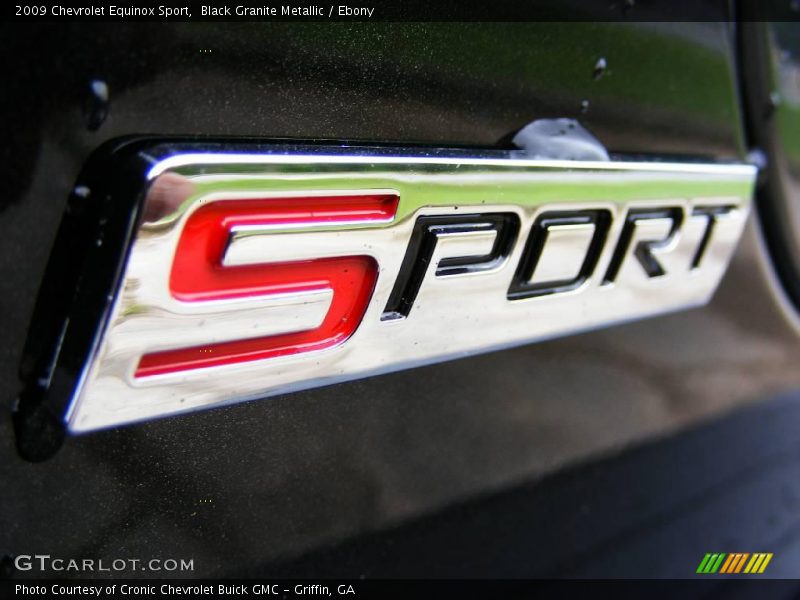 Black Granite Metallic / Ebony 2009 Chevrolet Equinox Sport