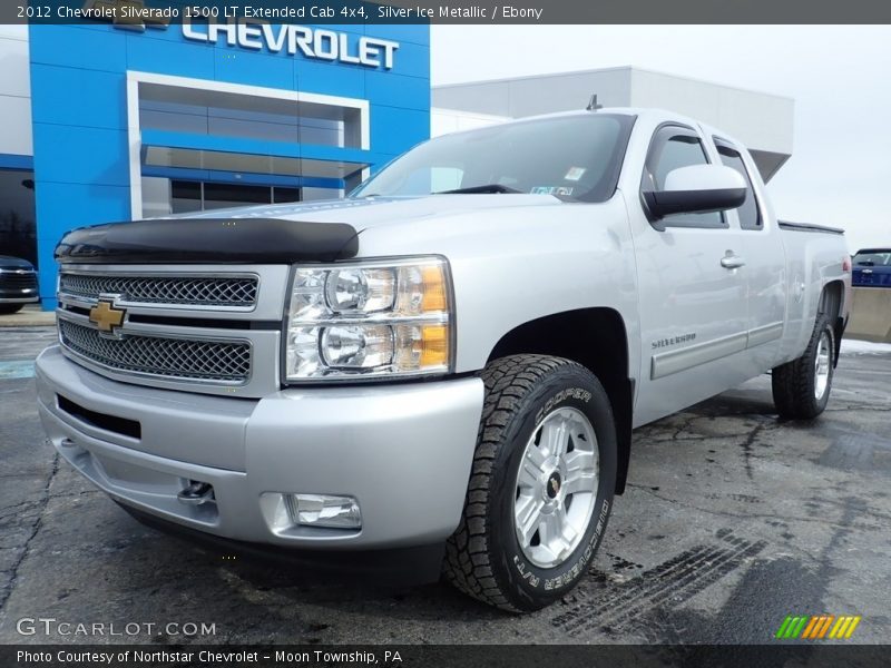 Silver Ice Metallic / Ebony 2012 Chevrolet Silverado 1500 LT Extended Cab 4x4
