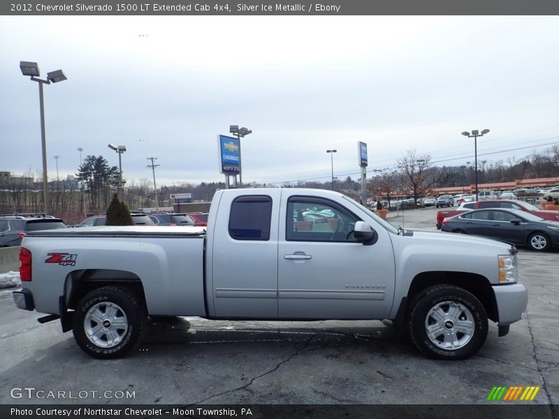 Silver Ice Metallic / Ebony 2012 Chevrolet Silverado 1500 LT Extended Cab 4x4