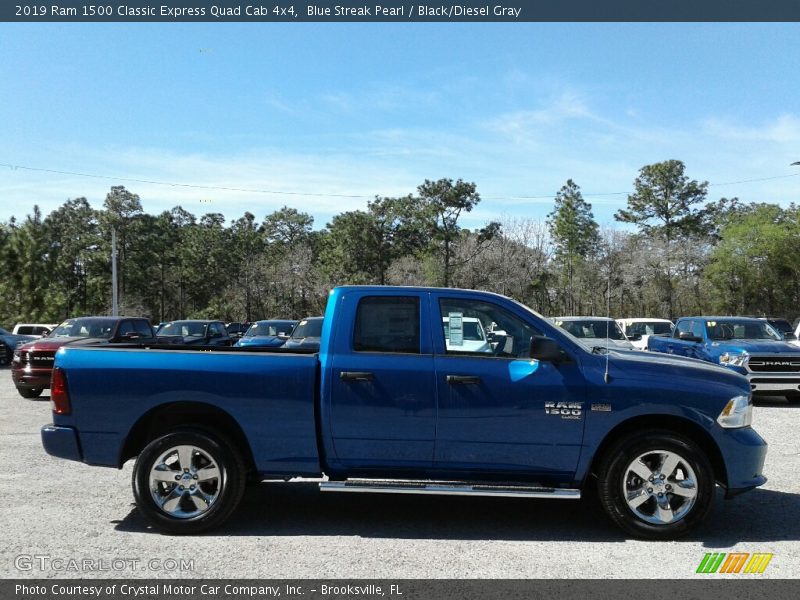 Blue Streak Pearl / Black/Diesel Gray 2019 Ram 1500 Classic Express Quad Cab 4x4