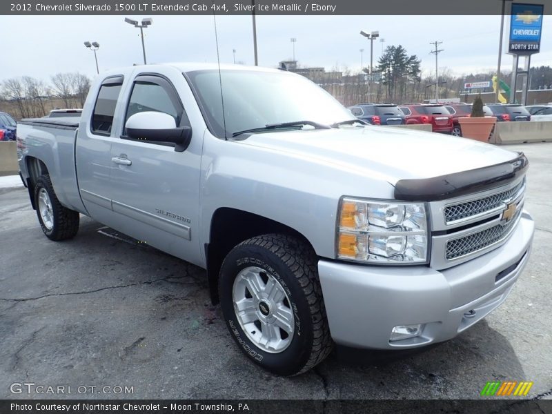 Silver Ice Metallic / Ebony 2012 Chevrolet Silverado 1500 LT Extended Cab 4x4