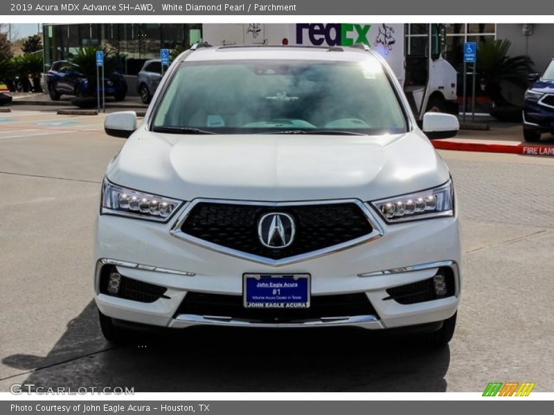 White Diamond Pearl / Parchment 2019 Acura MDX Advance SH-AWD