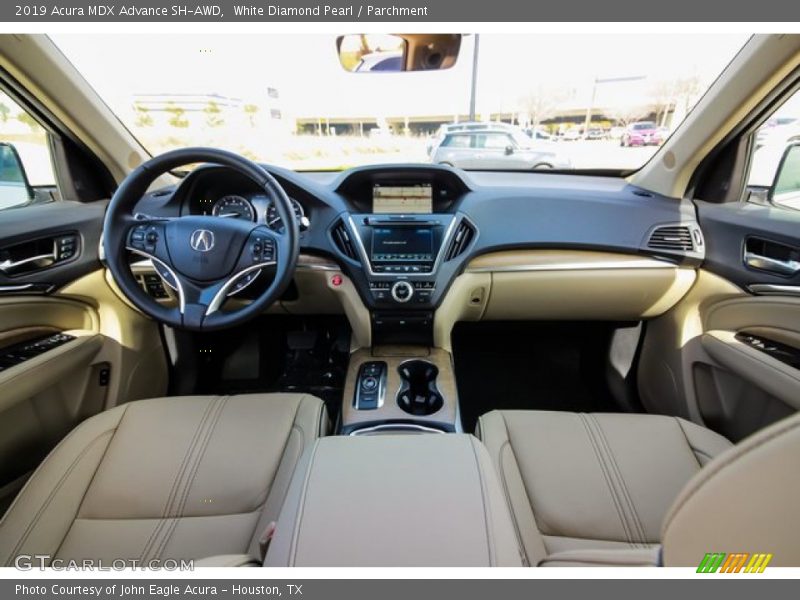 White Diamond Pearl / Parchment 2019 Acura MDX Advance SH-AWD