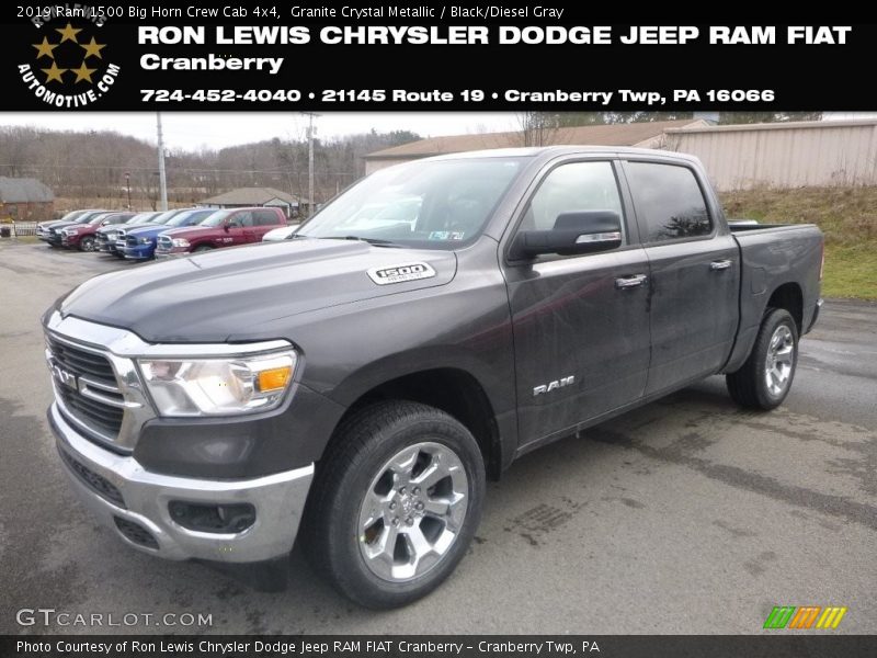 Granite Crystal Metallic / Black/Diesel Gray 2019 Ram 1500 Big Horn Crew Cab 4x4