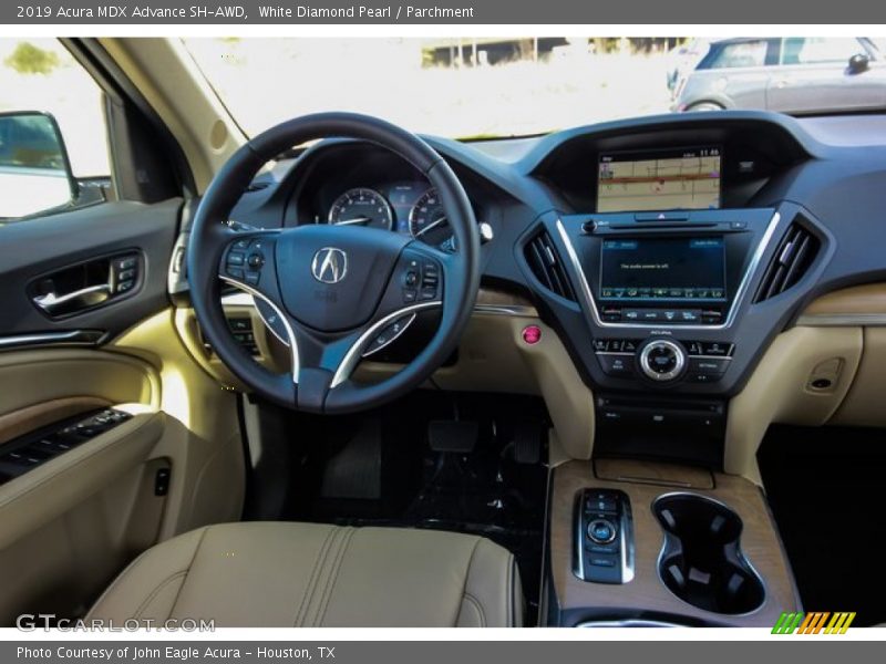 White Diamond Pearl / Parchment 2019 Acura MDX Advance SH-AWD