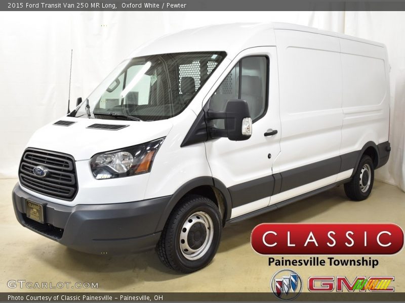 Oxford White / Pewter 2015 Ford Transit Van 250 MR Long