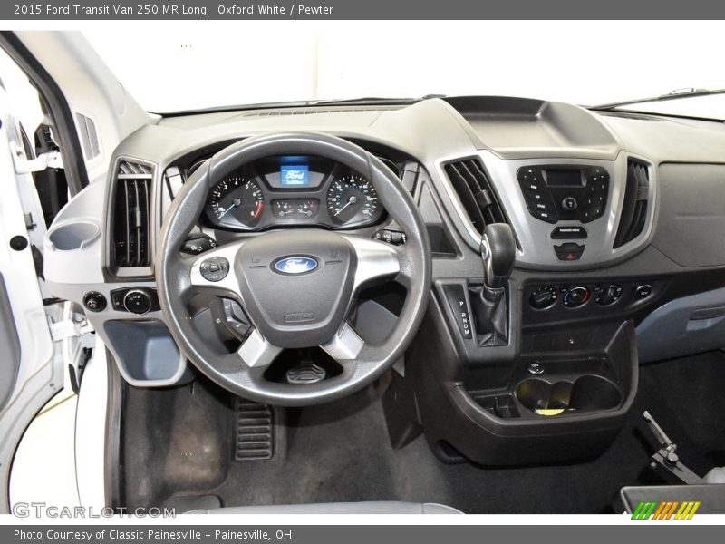 Oxford White / Pewter 2015 Ford Transit Van 250 MR Long