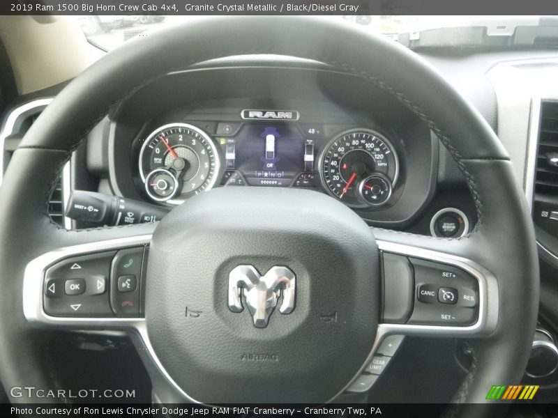 Granite Crystal Metallic / Black/Diesel Gray 2019 Ram 1500 Big Horn Crew Cab 4x4