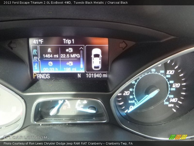 Tuxedo Black Metallic / Charcoal Black 2013 Ford Escape Titanium 2.0L EcoBoost 4WD