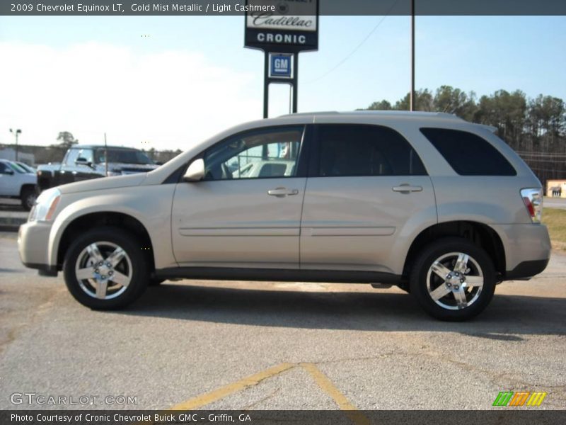 Gold Mist Metallic / Light Cashmere 2009 Chevrolet Equinox LT