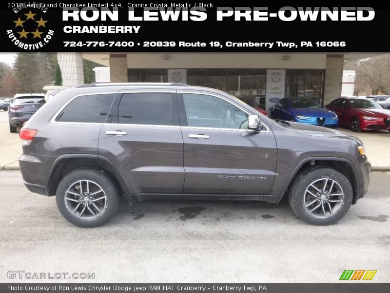 Granite Crystal Metallic / Black 2018 Jeep Grand Cherokee Limited 4x4