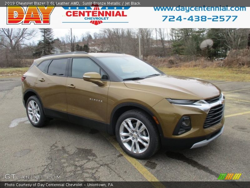 Sunlit Bronze Metallic / Jet Black 2019 Chevrolet Blazer 3.6L Leather AWD