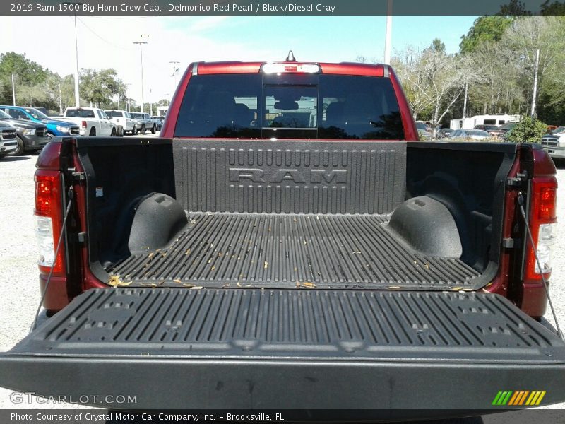 Delmonico Red Pearl / Black/Diesel Gray 2019 Ram 1500 Big Horn Crew Cab