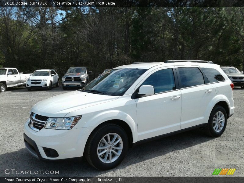 Vice White / Black/Light Frost Beige 2018 Dodge Journey SXT