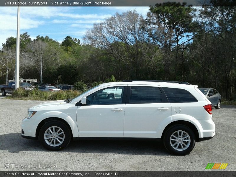 Vice White / Black/Light Frost Beige 2018 Dodge Journey SXT