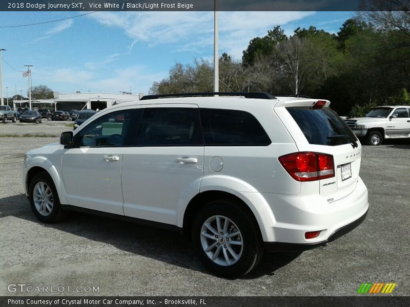 Vice White / Black/Light Frost Beige 2018 Dodge Journey SXT