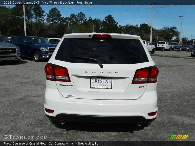 Vice White / Black/Light Frost Beige 2018 Dodge Journey SXT