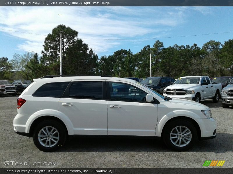 Vice White / Black/Light Frost Beige 2018 Dodge Journey SXT