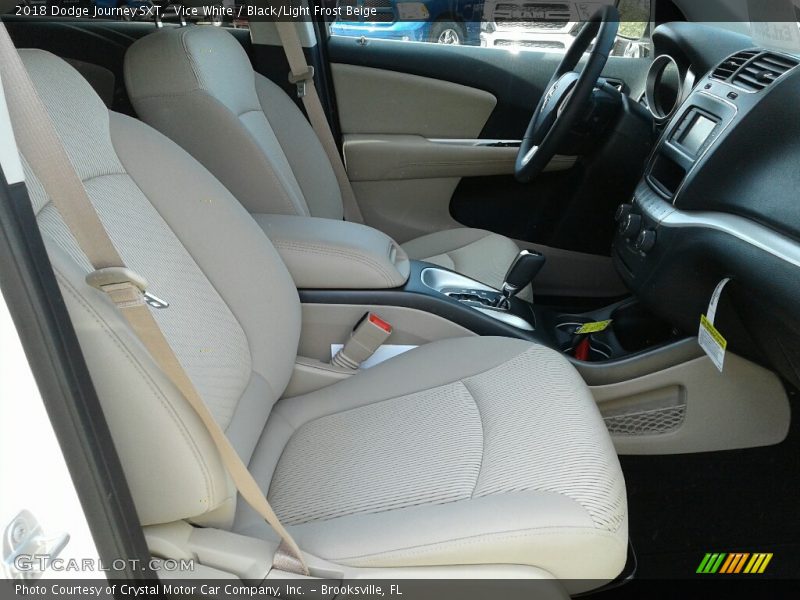 Vice White / Black/Light Frost Beige 2018 Dodge Journey SXT